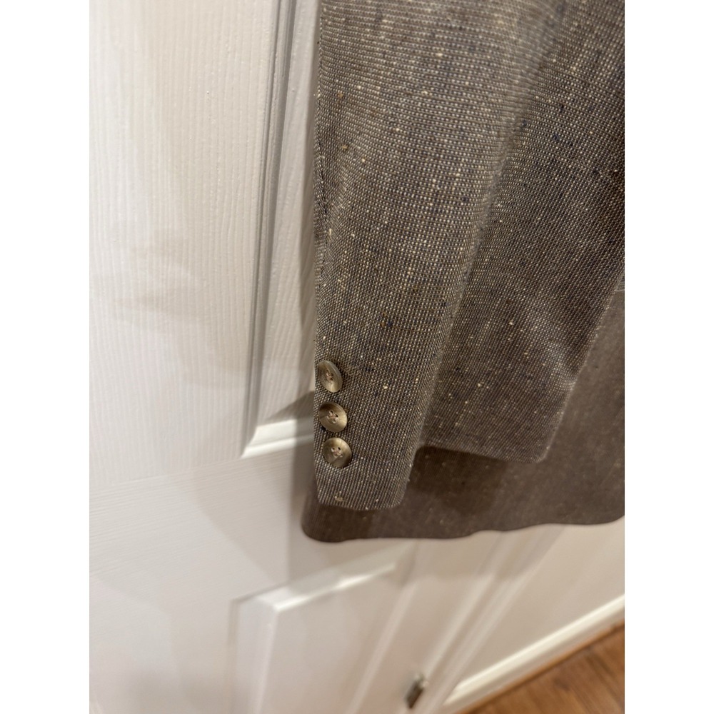 Christian Dior Monsieur Silk‎ Blazer Men's Gray Sport Coat Vintage 100% Silk - Picture 2 of 11